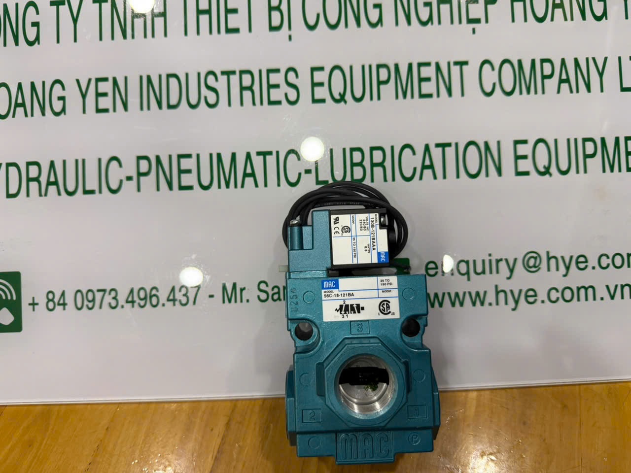 56C-63-121BA | MAC VALVES | SINGLE SOLENOID PILOTED VALVE