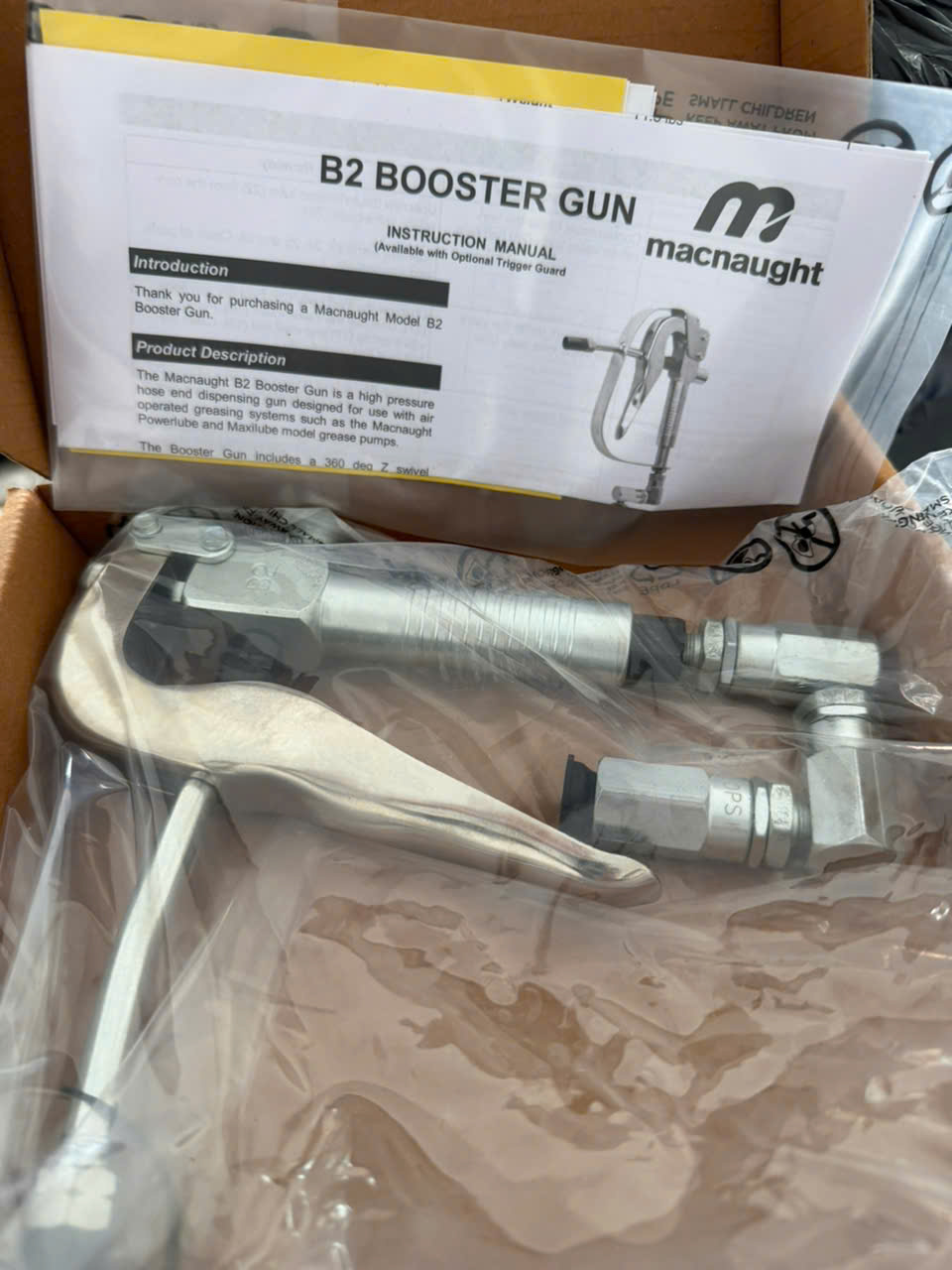 Macnaught High Pressure Booster Gun & Swivel Assembly - PN#B2-01
