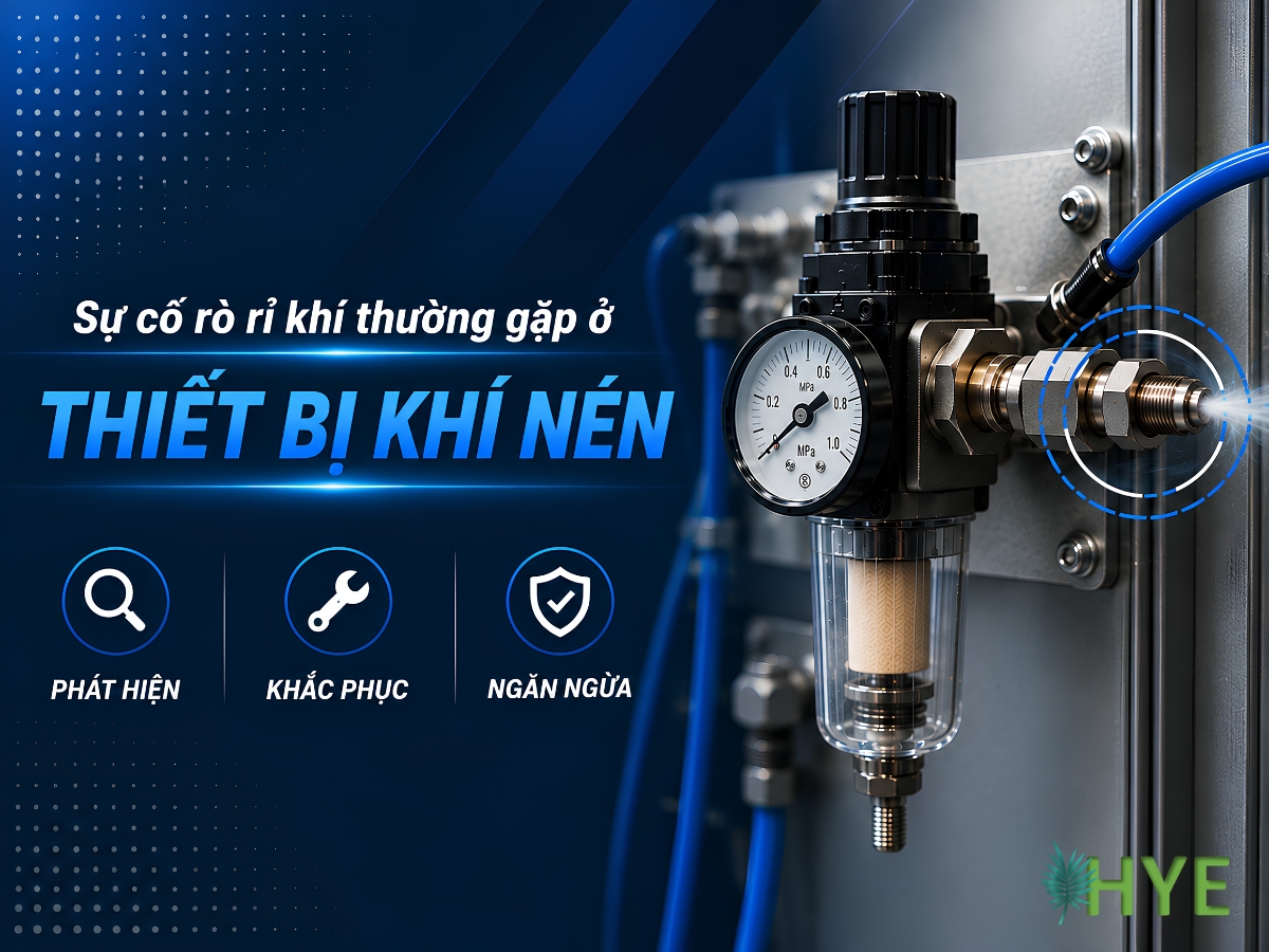 CÁCH KHẮC PHỤC SỰ CỐ RÒ RỈ KHÍ THƯỜNG GẶP Ở THIẾT BỊ KHÍ NÉN