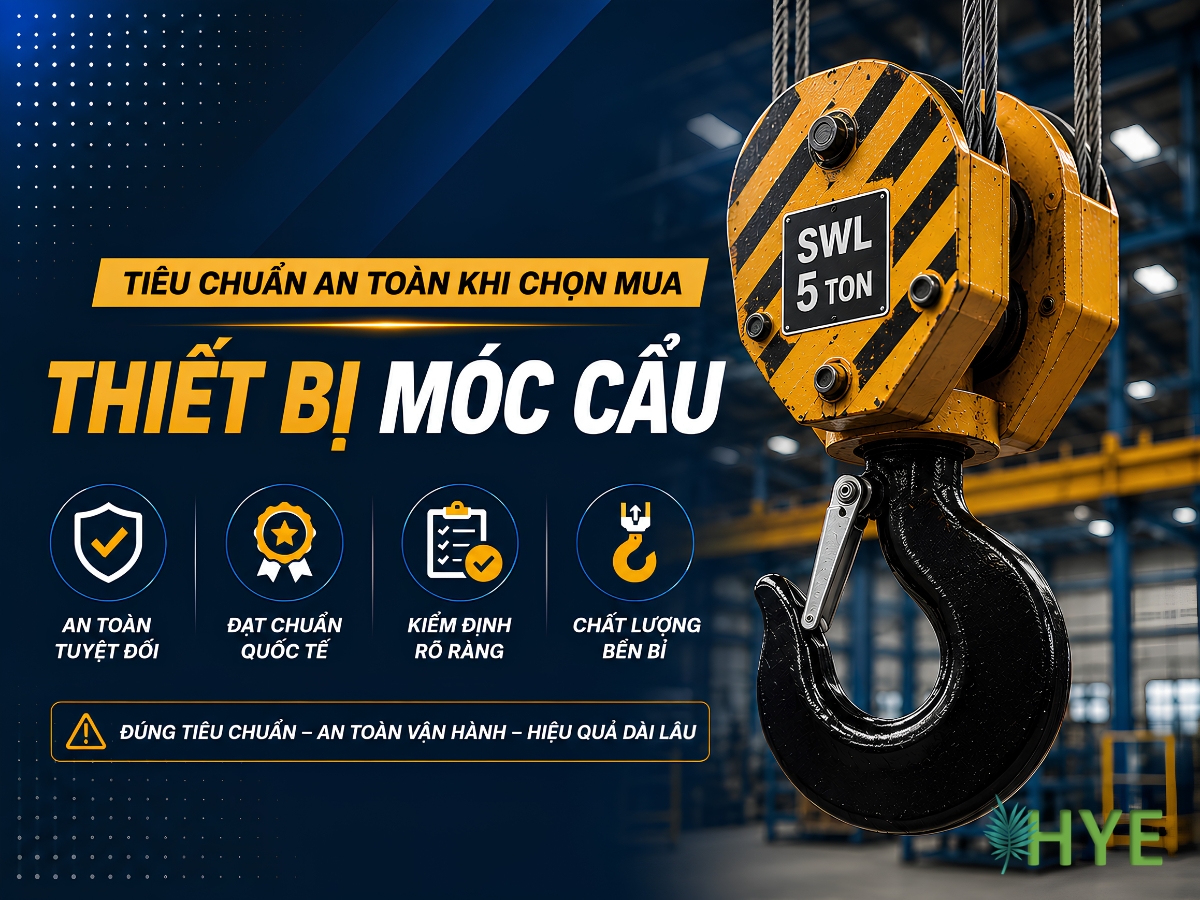KHI CHỌN MUA THIẾT BỊ MÓC CẨU CẦN LƯU Ý TIÊU CHUẨN AN TOÀN GÌ?
