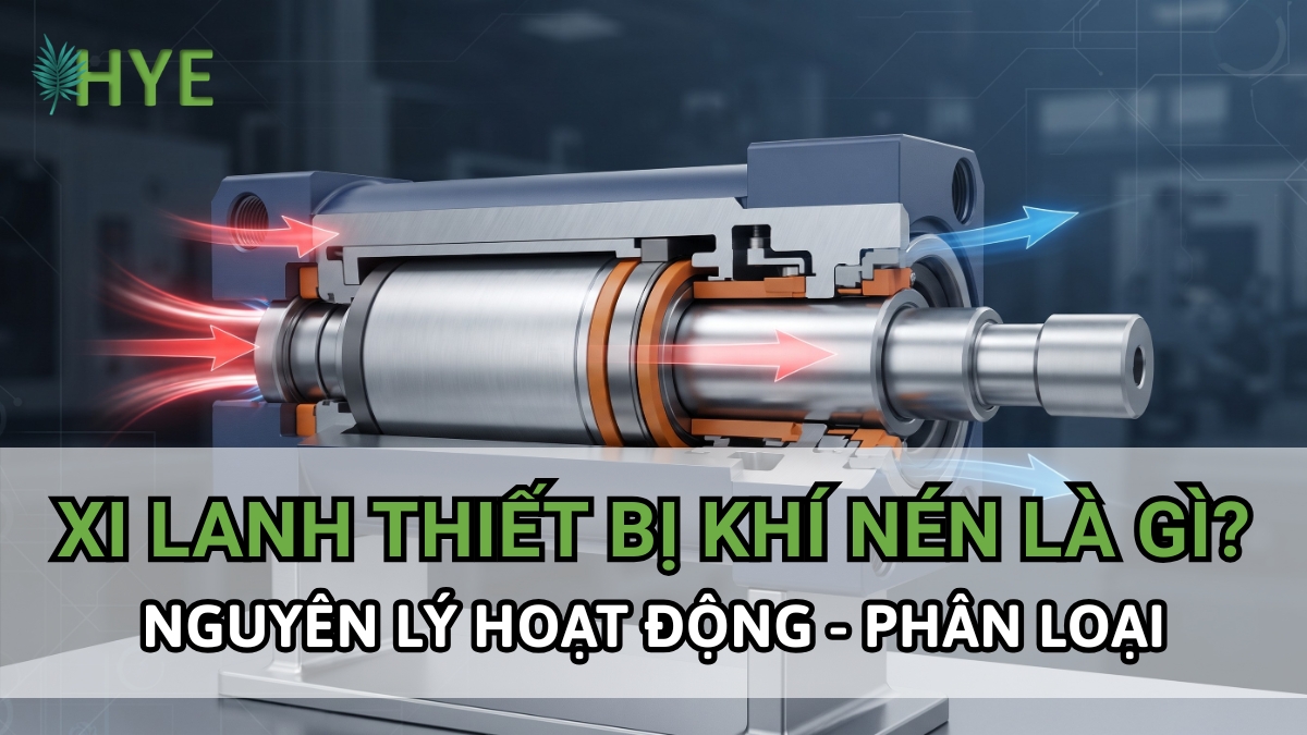 XI LANH THIẾT BỊ KHÍ NÉN LÀ GÌ? NGUYÊN LÝ HOẠT ĐỘNG & PHÂN LOẠI CHUẨN KỸ THUẬT