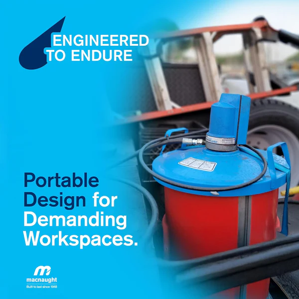 Macnaught Air Operated Grease Pump for 120lb./16 Gal. Containers