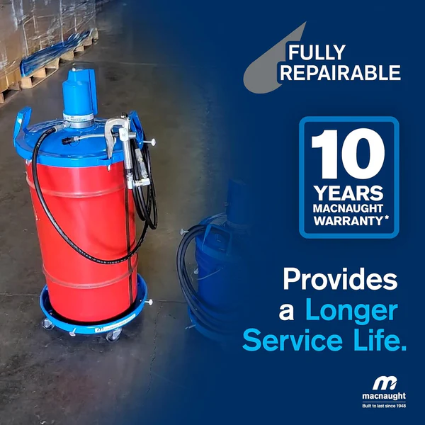 Macnaught Air Operated Grease Pump for 120lb./16 Gal. Containers