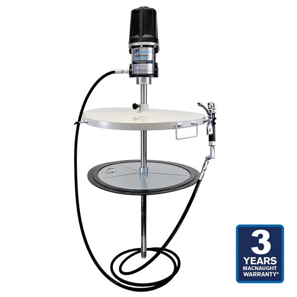 Macnaught Heavy Duty M3 50:1 Grease Pump for 55 Gallon Drums - 4 PPM Grease Delivery