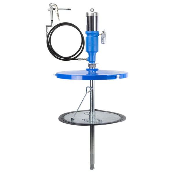 Macnaught High Volume Heavy Duty Air Operated Grease Pump With Booster Gun and Follower
