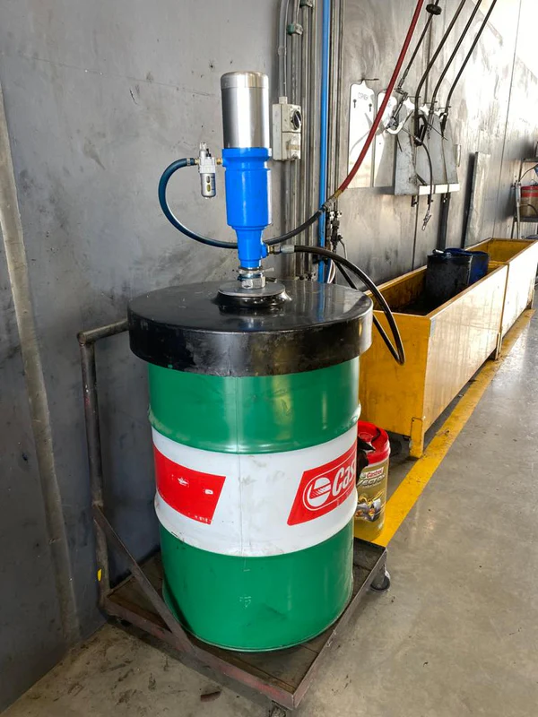 Macnaught High Volume Heavy Duty Air Operated Grease Pump With Booster Gun and Follower