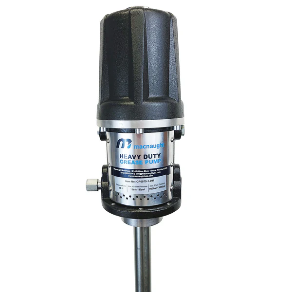Macnaught M3 75:1 Bare Grease Pump for 5 to 6.5 Gallon Pails – 3.5 PPM Grease Delivery
